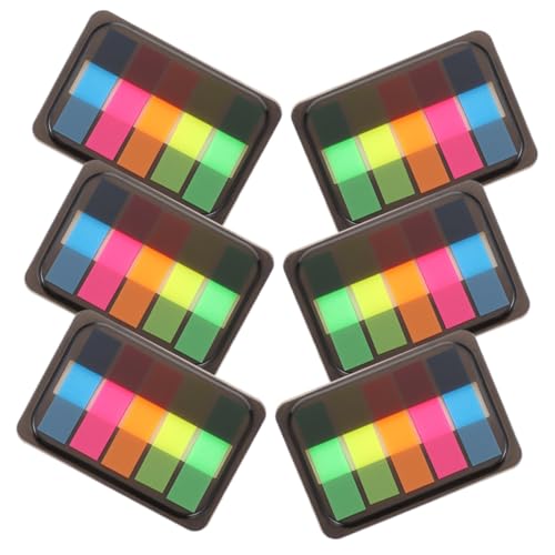 Gadpiparty 1 Satz Haftnotiz Registerkarte "annotation" Mit Und Etiketten Für Seitenmarkierungen Neon-seitenmarkierungen Registerkarten Für Buchnotizen Buchregisterkarten Das Haustier 6boxen von Gadpiparty