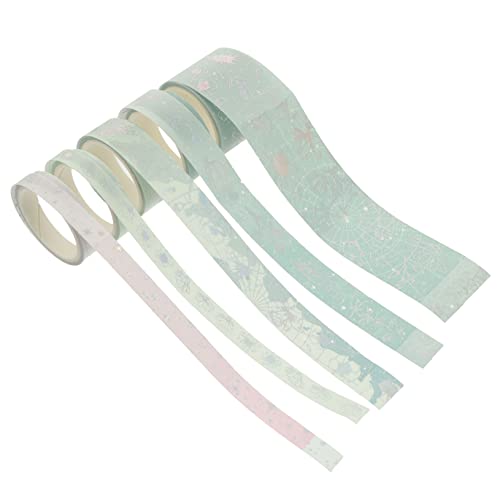 Gadpiparty 1 Satz Handbuch und Klebeband Washi Tape zum Basteln Mehrzweck-Washi-Tape dekorative Klebebänder bedruckte Klebebänder DIY -Band Bastelband Planer Tape Flüsterpapier Grün von Gadpiparty
