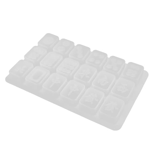 Gadpiparty 1 Satz Handgemachte Mahjong Silikonform Wiederverwendbare Epoxy Gießform für DIY Mahjong Kunstwerke und Langlebig für Projekte und Bastelarbeiten von Gadpiparty