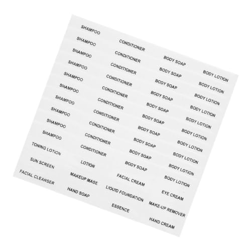 Gadpiparty 1 Satz Hautpflegeproduktetikett Etiketten Kontinuierlich Unterabfülletikett Aufkleber Für Kosmetikflaschen Aufkleber Für Unterflaschen Pvc 20 Blatt von Gadpiparty