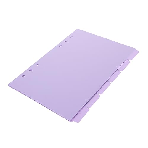 Gadpiparty 1 Satz Heftklammern Aus Papier Löcher Notizbuch-trennregister Notizbuchteiler Mit Taschen Separator Notizbücher Ordner Zum Organisieren Von Dokumenten Loch Index Pp Violett 6 Stück von Gadpiparty