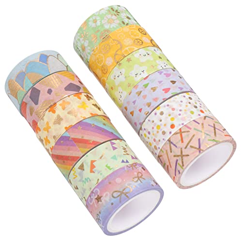 Gadpiparty 1 Satz Heißpräge Washi Klebeband Transparentes Papier Bastelbedarf Tagebuch Aufkleberband White Out Klebeband Papierband Posterband Blinkband Buchalbumband 12Rollen Gadpiparty 1 Satz Heißpräge Washi Klebeband Transparentes Papier Bastelbedarf Tagebuch Aufkleberband White Out Klebeband Papierband Posterband Blinkband Buchalbumband 12Rollen von Gadpiparty