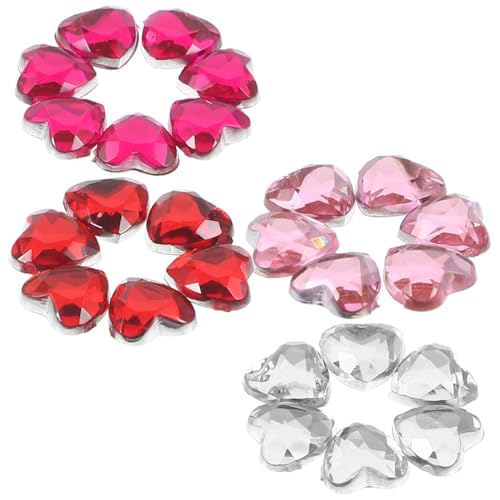 Gadpiparty 1 Satz Herzförmige Diamantschmuckzubehör Herz Flache Rückseiten Reiz Farbig Basteln Bastelset Verzierungen Für Das Handwerk Strass Flatback Strassverzierungen Acryl 400 Stück von Gadpiparty