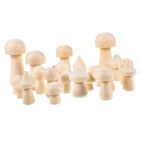 Gadpiparty 1 Satz Holzpilzen Unbemalte Mushroom Dekorationen für Diy Projekte Holzfiguren zum Gestalten von Wohnräumen und Gartenlandschaften Gadpiparty 1 Satz Holzpilzen Unbemalte Mushroom Dekorationen für Diy Projekte Holzfiguren zum Gestalten von Wohnräumen und Gartenlandschaften von Gadpiparty