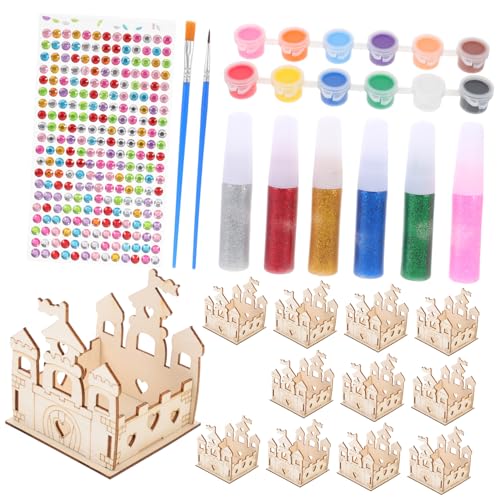 Gadpiparty 1 Satz Holzschloss Handwerk Jungen Mädchen Alter Der Kinderhandwerk Für Partys DIY Bastelset Kinderspielzeug DIY-spielhaus DIY-schlossprojekt. Miniaturhaus Kit Strasssteine Gadpiparty 1 Satz Holzschloss Handwerk Jungen Mädchen Alter Der Kinderhandwerk Für Partys DIY Bastelset Kinderspielzeug DIY-spielhaus DIY-schlossprojekt. Miniaturhaus Kit Strasssteine von Gadpiparty