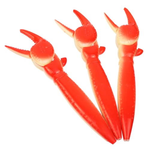 Gadpiparty 1 Satz Hummer -klauenballpoint -stift Willkommen Kugelschreiber Schreibtischstift Fisch Stifte Büro Business Stift Lustige Bürovorräte Schöner Stift Hummerstift Plastik Rot 3 Stück von Gadpiparty