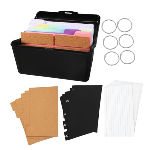 Gadpiparty 1 Satz Karteikarten Organizer Set Schwarze Box mit Trennwänden Papierkarten Bunte Index Tabs für Effiziente Aufbewahrung im Büro und Zuhause Gadpiparty 1 Satz Karteikarten Organizer Set Schwarze Box mit Trennwänden Papierkarten Bunte Index Tabs für Effiziente Aufbewahrung im Büro und Zuhause von Gadpiparty