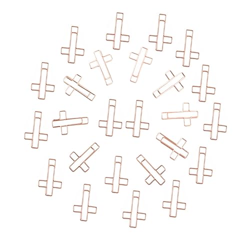 Gadpiparty 1 Satz Kleine Metallnadel Büroartikel Bürobedarf Büroklammern Für Dokumente Dekorative Clips Geformt Dekorative Banknotenklemme Büroklammern Fürs Büro Rose Gold 60 Stück von Gadpiparty