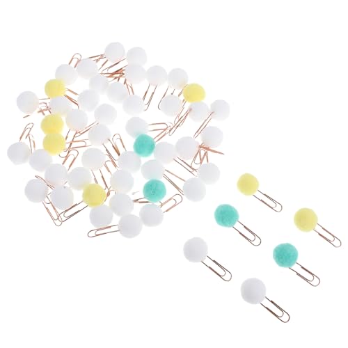 Gadpiparty 1 Satz Kreative Metall Lesezeichen Mit Farbigen Pompon Ball Und Papierclips Bunte Büroklammern Für Notizen Dokumente Und Zufällige Farben Zufällige Farbe 50 Stück Gadpiparty 1 Satz Kreative Metall Lesezeichen Mit Farbigen Pompon Ball Und Papierclips Bunte Büroklammern Für Notizen Dokumente Und Zufällige Farben Zufällige Farbe 50 Stück von Gadpiparty