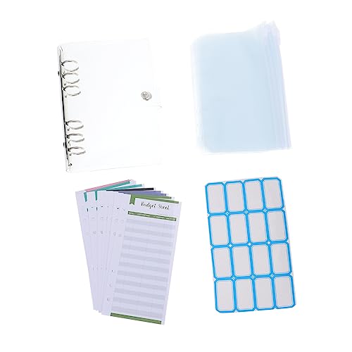 Gadpiparty 1 Satz Kreatives Budgetplanung Notizbuch Transparentes PVC Handbuch für Geldmanagement für Quittungen Karten Finanzziele Vielseitiges Nachfüllbares Notizbuch für Unterwegs von Gadpiparty