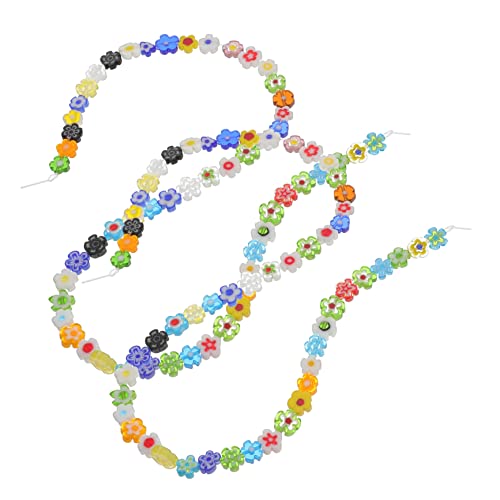 Gadpiparty 1 Satz Lose Glasperlen Blumen- Handwerk Spacer Farbe Klein Blumenperlen Für Armbandherstellung Blumenförmige Bunte Perlen Blumenförmige Perlenmasse Colorful 2saiten von Gadpiparty