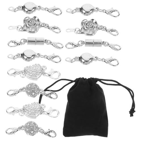 Gadpiparty 1 Satz Magnetische Schmuckverschlüsse Teiliges Silberne Magnetverschlüsse für Armbänder Zylindrische und Strass Design Praktisch für DIY Schmuckgestaltung Gadpiparty 1 Satz Magnetische Schmuckverschlüsse Teiliges Silberne Magnetverschlüsse für Armbänder Zylindrische und Strass Design Praktisch für DIY Schmuckgestaltung von Gadpiparty