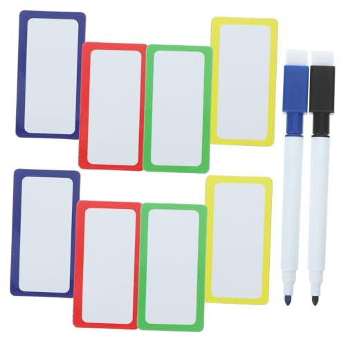 Gadpiparty 1 Satz Magnetische Whiteboard-Aufkleber Blanko-Namensmagnete Etikett Magnetstreifen magnetische Namensschilder wiederverwendbar leere Magnetaufkleber Plastik Bunt Zufällige Farbe von Gadpiparty