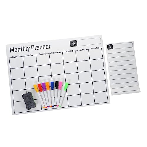 Gadpiparty 1 Satz Magnetisches Planungsboard Abwischbares Kühlschrank Organisationsboard mit Markern und Radiergummi To Do Listen und Erinnerungen für Zuhause und Büro von Gadpiparty