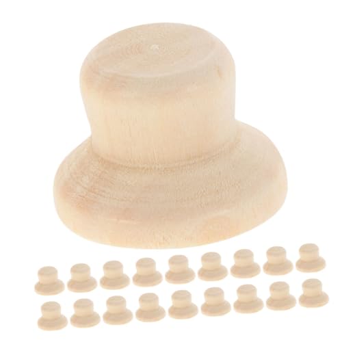 Gadpiparty 1 Satz Marionettenhut DIY Leere Peg-Puppen-mütze Party Unvollendet Blanko-peg-puppenhut Anbindung Hut Aus Unbemalten Holzklammern Unfertige Peg -Leute Hölzern 40 Stück von Gadpiparty