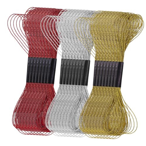 Gadpiparty 1 Satz Metallisches Stickgarn Stränge Dekoratives Nähzubehör Für Diy Projekte Für Anfänger Und Bastelliebhaber Zufällige Farbe 36rollen von Gadpiparty