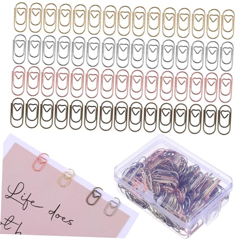 Gadpiparty 1 Satz Mini Love Paper Clip Mini Silberpapierclips Befestigungselemente Winzig Klammern Aus Papier Basteln Dokumentclips Kreative Büroklammern Kleine Büroklammern Metall 200 Stück von Gadpiparty