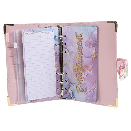 Gadpiparty 1 Satz Multi Funktionaler Budget Organizer mit Marmor Muster Tragbarer Ringbuch Binder mit Abnehmbaren Budgetblättern für Effektives Geldmanagement und Persönliche von Gadpiparty