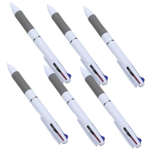 Gadpiparty 1 Satz Multifunktionale Teiliges Ergonomische Kugelschreiber Mehreren Druckkugelschreiber Für Büro Und Schule Rutschfeste Grifzone Stabil Und Langlebig Für Studenten Und 6 Stück von Gadpiparty