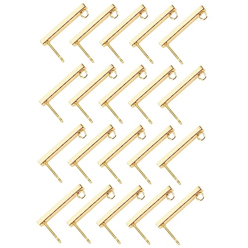 Gadpiparty 1 Satz Ohrstecker Rechteckige Diy Ohrringe Mit Hoop Für Schmuckherstellung Hautfreundlich Und Leicht Für Persönliche Kreationen Gold 20 Stück von Gadpiparty