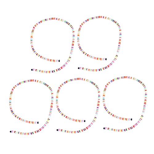 Gadpiparty 1 Satz Pack Polymer Clay Spacer Beads Flache Runde Lose Perlen Für Diy Schmuck Armbänder Und Ca Packung Umweltfreundliche Bastelperlen Für Kreative Projekte 5er-packungen von Gadpiparty