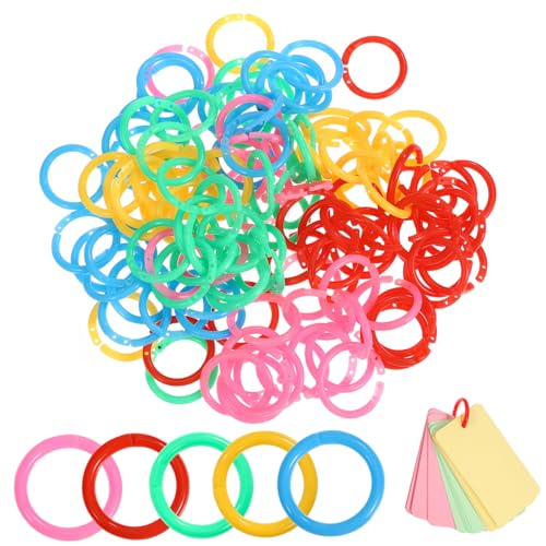 Gadpiparty 1 Satz Plastikring Kreis Alle Büro Farbig Pastell Größe Gold Notebook-discs Schlüsselbund Ringordner Für Lose Blätter Bindungsringe Ringe Für Sammelalben 120 Stück von Gadpiparty