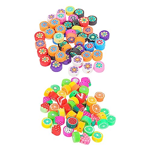Gadpiparty 1 Satz Polymer Clay Beads Blumenform Lose Perlen Für Diy Armbänder Für Bastelprojekte Mischset 100 Stück von Gadpiparty
