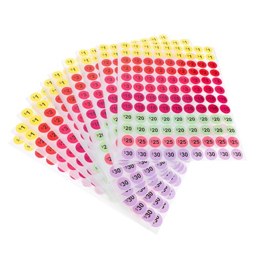 Gadpiparty 1 Satz Preisschild Aufkleber Preisaufkleber Für Kleine Unternehmen Aufkleber Für Preisschilder Etikett Tags-aufkleber Marktpreisaufkleber Ladenaufkleber Papier 10 Blatt von Gadpiparty