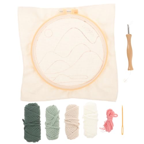 Gadpiparty 1 Satz Punch Needle Kits für Anfänger Diy Handwerksmaterialien Stickrahmen Holz Stanznadel Fäden und Stoffen für Projekte und Gadpiparty 1 Satz Punch Needle Kits für Anfänger Diy Handwerksmaterialien Stickrahmen Holz Stanznadel Fäden und Stoffen für Projekte und von Gadpiparty