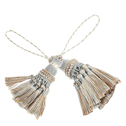 Gadpiparty 1 Satz Quastenanhänger Quastendeko Anhänger Für Gardinenschlüssel Quasten Zum Basteln DIY Gardinenanhänger Deko Vorhänge Makramee Quastenbesatz Quastenaccessoire 2 Stück von Gadpiparty