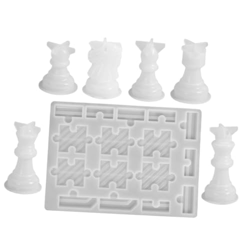 Gadpiparty 1 Satz Schachformen für Epoxidharz Schachfiguren Silikonformen Schachbrett Diy Bastelbedarf für Schachliebhaber und Kreative Anlässe von Gadpiparty