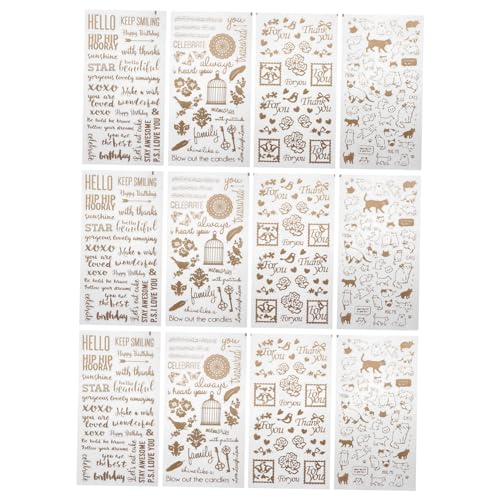 Gadpiparty 1 Satz Selbstklebende Kristall Epoxid Aufkleber Bunte Designs Für Diy Dekorationen Für Scrapbooking Und Bastelprojekte Langlebig Und Farbecht 12 Stück von Gadpiparty