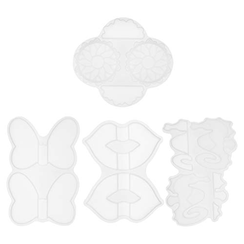 Gadpiparty 1 Satz Silikonformen Für Strohaufsätze Diy Bastelbedarf Für Epoxidharz Lippen Schmetterling Und Blume Für Kreative Projekte Und Heimdekoration 4 Stück von Gadpiparty