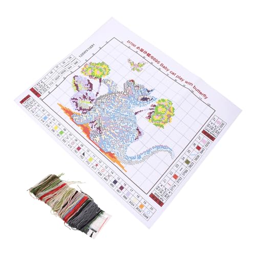 Gadpiparty 1 Satz Stickerei Kit für Anfänger Diy Kreuzstich Set mit Ökologischen Baumwollfäden Stickrahmen und Anleitung für Kreative Projekte und Familienaktivitäten von Gadpiparty