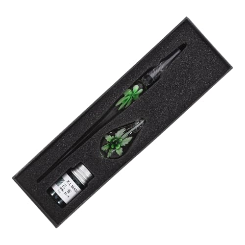 Gadpiparty 1 Satz Stift-Set Tinte für Glasdipstifte Kalligrafiestifte aus Glas Glasstift flüssiger Schreibstift Kugelschreiber aus Glas Neuheit Tauchstift Kalligraphie-Füllfederhalter von Gadpiparty