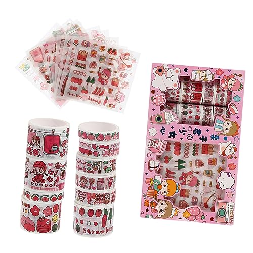 Gadpiparty 1 Satz Teiliges Dekorative Klebebänder Niedliches Cartoon Washi Tape für Scrapbooking Journaling und Bastelprojekte für Notizbücher und Geschenkverpackungen von Gadpiparty