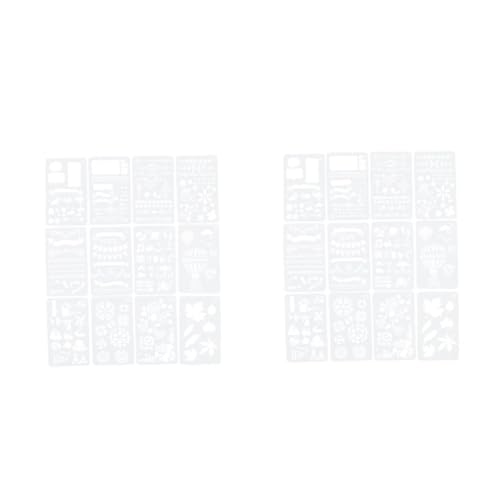Gadpiparty 1 Satz Teiliges Diy Malvorlagen Für Kreative Bastelprojekte Lustige Schablonen Für Wiederverwendbar Hochwertigem Für Scrapbooking Und Zeichnen Zufälliger Stil Weiß 12 Stück von Gadpiparty