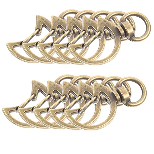 Gadpiparty 1 Satz Teiliges Diy Schlüsselring Anhänger Haken Karabiner Für Taschen Bastelzubehör Langlebig Und Vintage Design Für Schlüsselanhänger Und Mehr 10 Stück von Gadpiparty