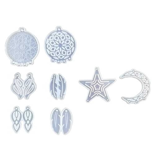 Gadpiparty 1 Satz Teiliges Dream Catcher Silikonform Set Diy Epoxidharz Gießform Für Wandbehang Glatte Flexible Gießform Für Schmuck Und Bastelornamente Wiederverwendbar Leicht Zu 8 Stück von Gadpiparty
