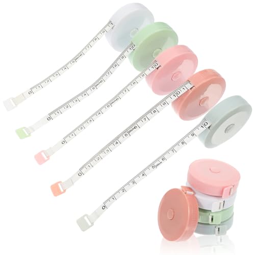 Gadpiparty 1 Satz Teiliges Einziehbares Maßband Flexibles Stoffmaßband Für Heim Nähen Und Körpermaße Blau Grün Weiß Und Hellpink Leicht Und Tragbar Langlebig Und Dehnungsbeständig 5 Stück von Gadpiparty