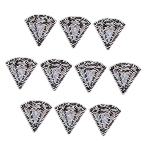 Gadpiparty 12 Stück Pailletten Patches für Kleidung Rautenmuster Reparaturflicken Selbstgemacht Applikationen für Taschen Kostüme und Mehr Langlebiges Material Glitzernde Verzierungen von Gadpiparty