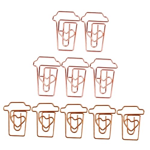 Gadpiparty 1 Satz Teiliges Kaffee Tasse Büroklammern in Gold Und Roségold Kreative Papierclips Für Büro Und Schule Organisieren Von Notizen Und Dokumenten 24 Stück von Gadpiparty
