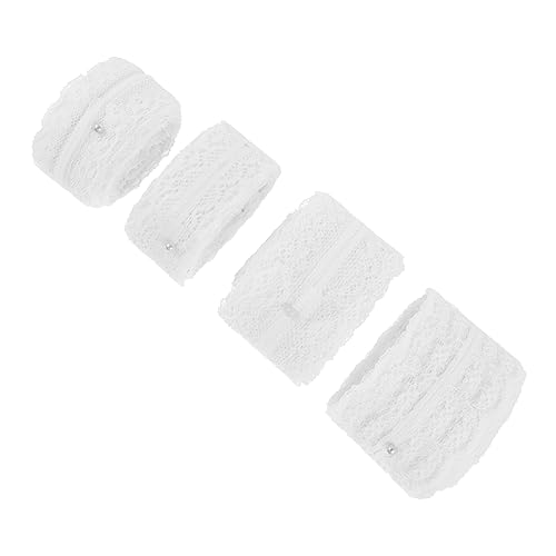 Gadpiparty 1 Satz Teiliges Nicht Elastisches Spitzenband Für Diy Bekleidungsaccessoires Rolle Polyester Für Kleidung Taschen Und Unterwäsche Weiß 4 Stück von Gadpiparty