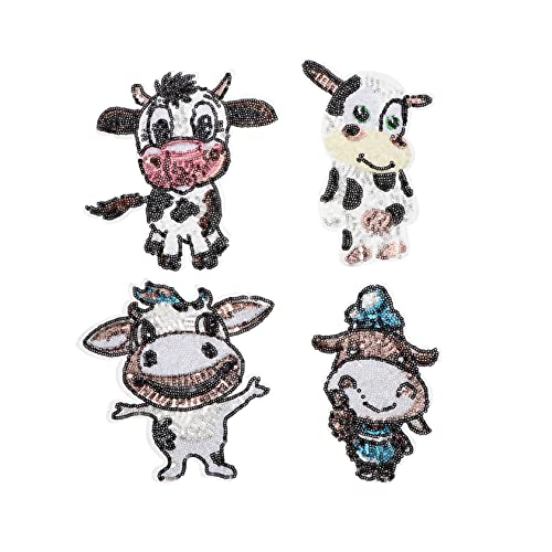 Gadpiparty 4 Stück Cartoon Kuh Patches zum Aufbügeln Farbenfrohe Applikationen für Kleidung und Taschen Langlebige Stoffaufnäher für Selbstgemacht Projekte Gadpiparty 4 Stück Cartoon Kuh Patches zum Aufbügeln Farbenfrohe Applikationen für Kleidung und Taschen Langlebige Stoffaufnäher für Selbstgemacht Projekte von Gadpiparty