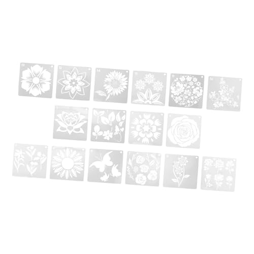 Gadpiparty 1 Satz Teiliges Set Dekorative Schablonen Pet Wiederverwendbare Diy Malvorlagen Für Kreative Wandgestaltung Und Handwerk Leicht Zu Reinigen Filigranen Mustern 16blatt von Gadpiparty