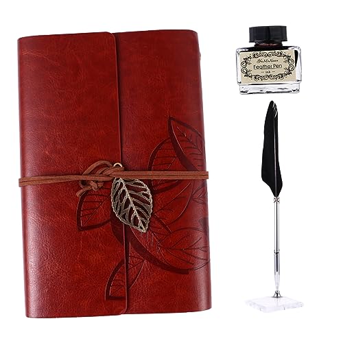 Gadpiparty 1 Satz Teiliges Set Feder Dip Stift Schreibset mit Notizbuch und Tintenhalter Europäisches Design für Bürobedarf Kalligraphie und Persönliche von Gadpiparty