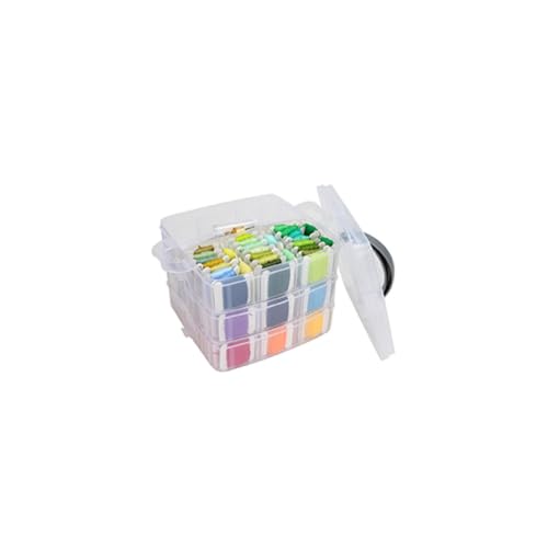 Gadpiparty 1 Satz Teiliges Set für Stickwerkzeuge mit Spulen Fertig Gewickelten Fäden und Zubehör Aufbewahrungsbox für Diy Nähprojekte für Frauen und Mädchen von Gadpiparty