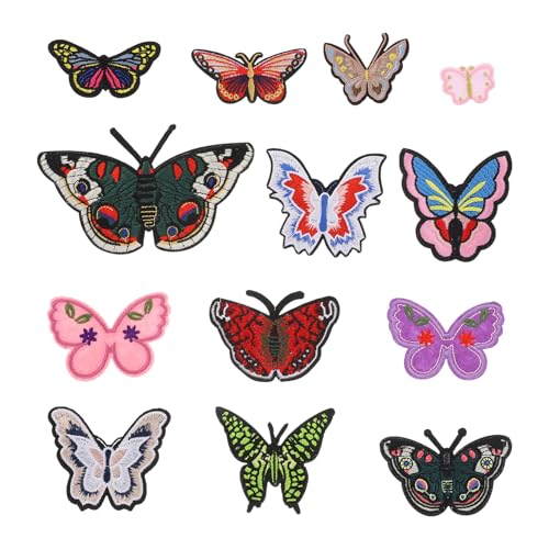Gadpiparty 1 Satz Teiliges Süße Stickerei Patches Diy Kleidung Aufnäher Zum Aufbügeln Farbenfrohe Schmetterling Applikationen Für Verschiedene Textilien 13 Stück von Gadpiparty