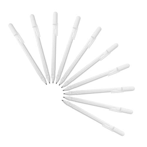 Gadpiparty 1 Satz Textmarker Whiteboard-marker Weißer Stift Tinte Weißes Gel Markierungen Dauerhaft Planke Zeichenstifte Weißer Malstift Weiße Signiermarker Plastik 10 Stück von Gadpiparty