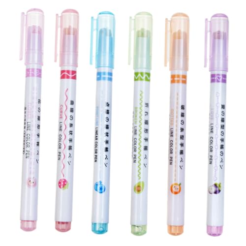 Gadpiparty 1 Satz Textmarker-set Markierung Form Hervorhebung Multipack Fluoreszierend Journaling-marker Farbstifte Zum Notieren Markierstift Zum Hervorheben Textmarker Süß Abs 6 Stück von Gadpiparty